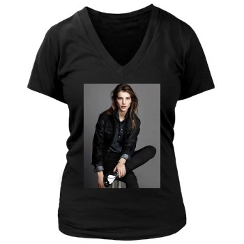 Asia Argento Women's Deep V-Neck TShirt