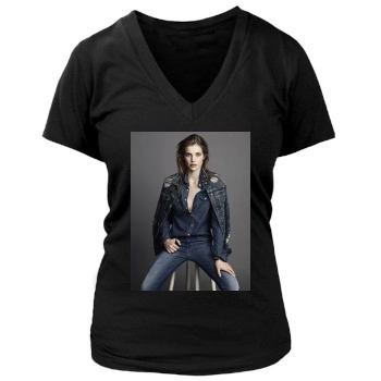 Asia Argento Women's Deep V-Neck TShirt