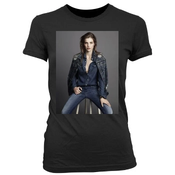 Asia Argento Women's Junior Cut Crewneck T-Shirt