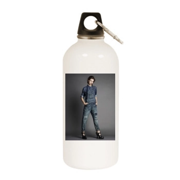 Asia Argento White Water Bottle With Carabiner