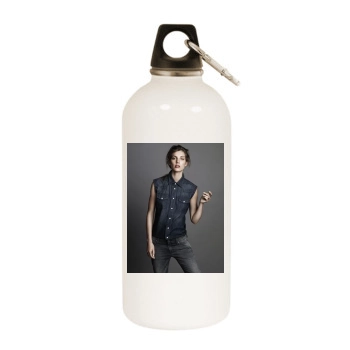 Asia Argento White Water Bottle With Carabiner