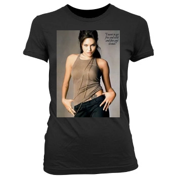 Angelina Jolie Women's Junior Cut Crewneck T-Shirt