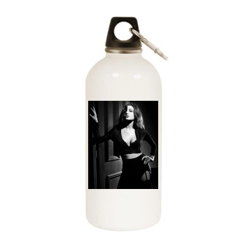 Angelina Jolie White Water Bottle With Carabiner