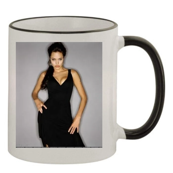 Angelina Jolie 11oz Colored Rim & Handle Mug