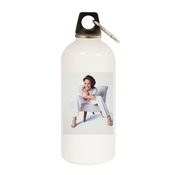 Angelina Jolie White Water Bottle With Carabiner