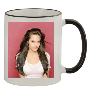 Angelina Jolie 11oz Colored Rim & Handle Mug