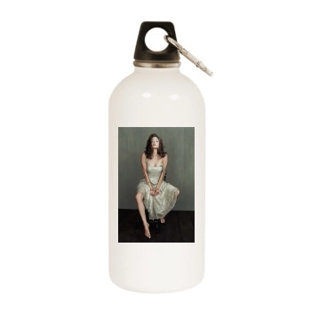 Angelina Jolie White Water Bottle With Carabiner