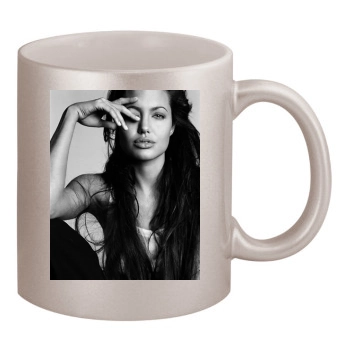 Angelina Jolie 11oz Metallic Silver Mug