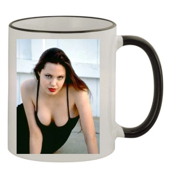 Angelina Jolie 11oz Colored Rim & Handle Mug