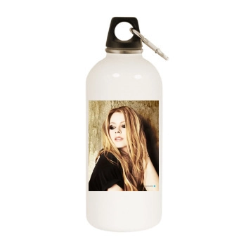 Avril Lavigne White Water Bottle With Carabiner