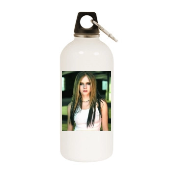 Avril Lavigne White Water Bottle With Carabiner