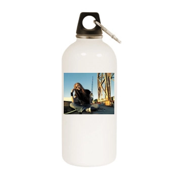 Avril Lavigne White Water Bottle With Carabiner