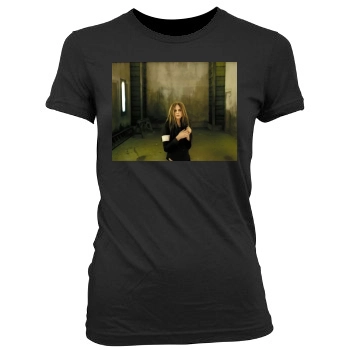 Avril Lavigne Women's Junior Cut Crewneck T-Shirt