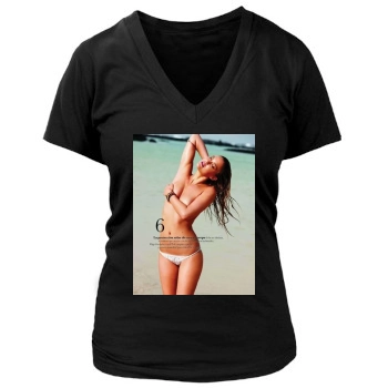 Bar Refaeli Women's Deep V-Neck TShirt