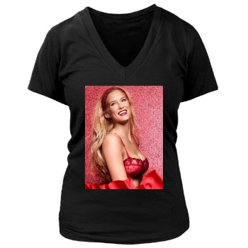 Bar Refaeli Women's Deep V-Neck TShirt