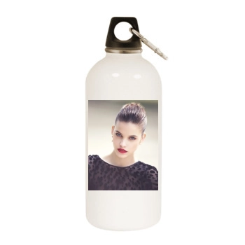 Barbara Palvin White Water Bottle With Carabiner