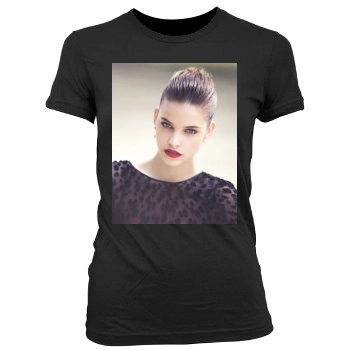 Barbara Palvin Women's Junior Cut Crewneck T-Shirt