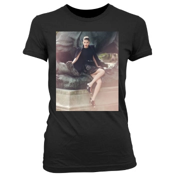 Barbara Palvin Women's Junior Cut Crewneck T-Shirt