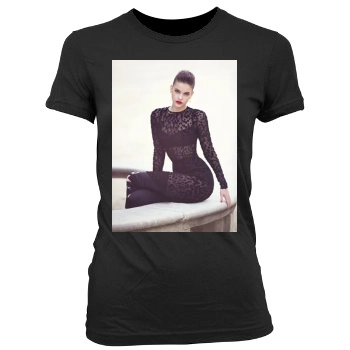 Barbara Palvin Women's Junior Cut Crewneck T-Shirt