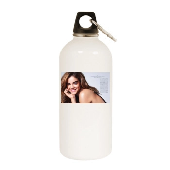 Barbara Palvin White Water Bottle With Carabiner