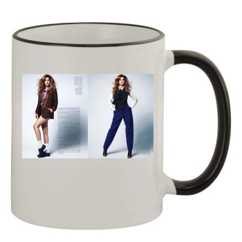 Barbara Palvin 11oz Colored Rim & Handle Mug