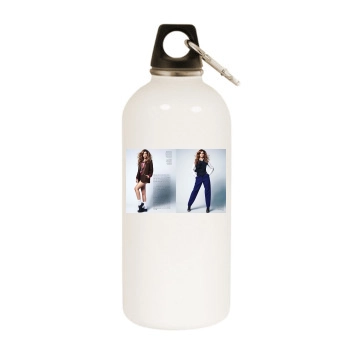 Barbara Palvin White Water Bottle With Carabiner