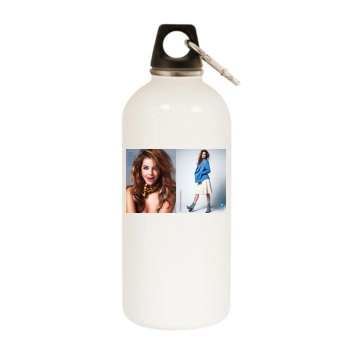 Barbara Palvin White Water Bottle With Carabiner