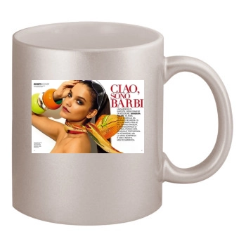 Barbara Palvin 11oz Metallic Silver Mug