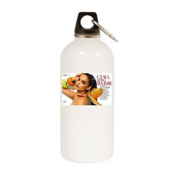 Barbara Palvin White Water Bottle With Carabiner