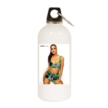 Barbara Palvin White Water Bottle With Carabiner