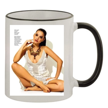 Barbara Palvin 11oz Colored Rim & Handle Mug