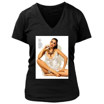 Barbara Palvin Women's Deep V-Neck TShirt