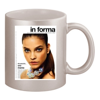 Barbara Palvin 11oz Metallic Silver Mug