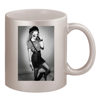 Barbara Palvin 11oz Metallic Silver Mug