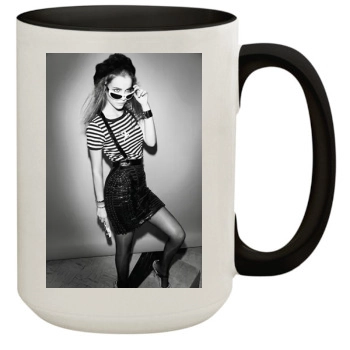 Barbara Palvin 15oz Colored Inner & Handle Mug