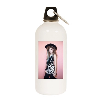 Barbara Palvin White Water Bottle With Carabiner