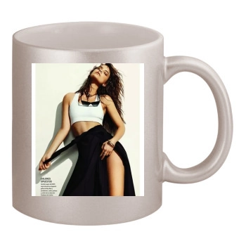 Barbara Palvin 11oz Metallic Silver Mug