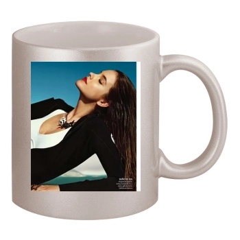 Barbara Palvin 11oz Metallic Silver Mug