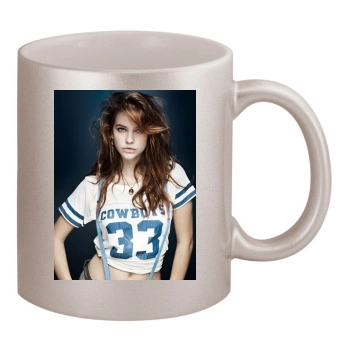 Barbara Palvin 11oz Metallic Silver Mug