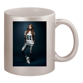 Barbara Palvin 11oz Metallic Silver Mug