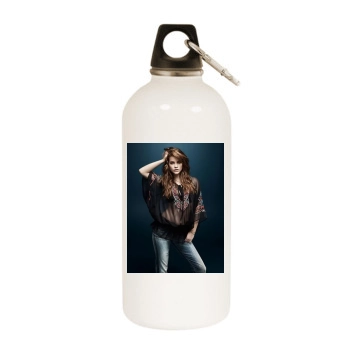 Barbara Palvin White Water Bottle With Carabiner