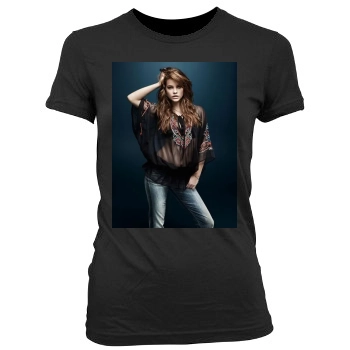 Barbara Palvin Women's Junior Cut Crewneck T-Shirt