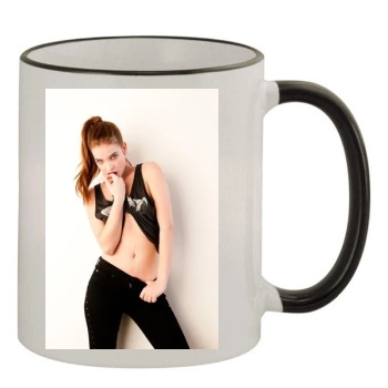 Barbara Palvin 11oz Colored Rim & Handle Mug