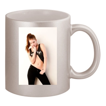 Barbara Palvin 11oz Metallic Silver Mug