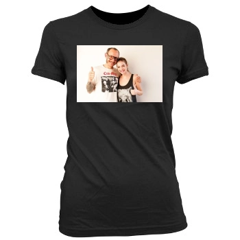 Barbara Palvin Women's Junior Cut Crewneck T-Shirt