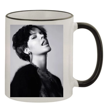 Barbara Palvin 11oz Colored Rim & Handle Mug