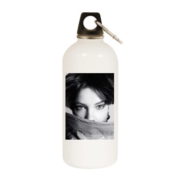 Barbara Palvin White Water Bottle With Carabiner