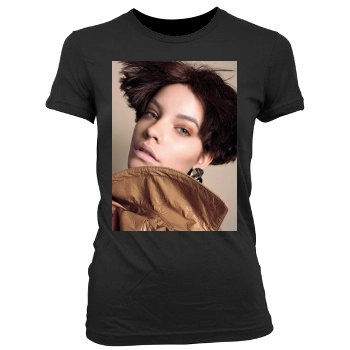 Barbara Palvin Women's Junior Cut Crewneck T-Shirt