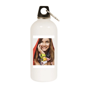 Barbara Palvin White Water Bottle With Carabiner