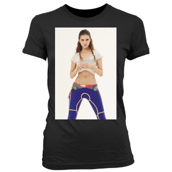 Barbara Palvin Women's Junior Cut Crewneck T-Shirt